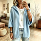 🔥Hot Sale 50% OFF✨ Women's 3/4 Sleeve Hooded Knit Cardigan – Soft Lightweight Layer For Effortless Everyday Style 🤍