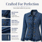 ✨ Hot Sale: 50% OFF 🔥Women's Double Breasted Ruffle Denim Jacket