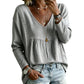 ⌛Limited-Time Offer-Women's Casual V-Neck Long Sleeve Blouse