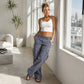 🍂Autumn Early Bird Sale-Women's Vintage Wide Leg Cargo Pants