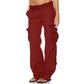 🍂Autumn Early Bird Sale-Women's Vintage Wide Leg Cargo Pants