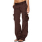 🍂Autumn Early Bird Sale-Women's Vintage Wide Leg Cargo Pants