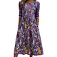 ✨Hot Sale 50% OFF 🌺Women's Floral Print 3/4 Sleeve Midi Dress with Pockets