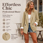 Women's Casual Blazer with Contrast Cuffs