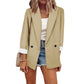 Women's Casual Blazer with Contrast Cuffs