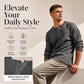 ⌛Limited-Time Offer-Men's Waffle Knit Long Sleeve Henley Shirt