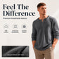 ⌛Limited-Time Offer-Men's Waffle Knit Long Sleeve Henley Shirt