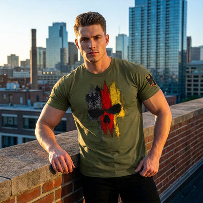 50% OFF NOW! 💐Men's German Flag Skull T-Shirt