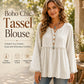 🌸Hot Sale 50% OFF💖Women's Casual Loose Long Sleeve Fringe Top