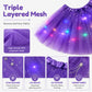 🎁 50% OFF NOW! ✨LED Light Up Sequin Tutu Skirt Star Mesh Princess Skirt for Girls and Adults