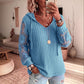 🌸Hot Sale 50% OFF💖Women's Chic Lace Sleeve Hooded Sweater
