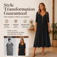 🌸Hot Sale 50% OFF💖Women's V-Neck Button Pleated Dress