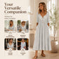 🌸Hot Sale 50% OFF💖Women's V-Neck Button Pleated Dress