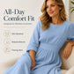 👗 50% OFF NOW! Women’s Casual 3/4 Sleeve Cotton Linen Cinched Waist Maxi Dress