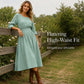 👗 50% OFF NOW! Women’s Casual 3/4 Sleeve Cotton Linen Cinched Waist Maxi Dress