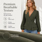 Women's V-Neck Lantern Sleeve Peplum Blouse