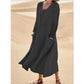 👗 50% OFF NOW! Women's Solid Color Long Sleeve Dress