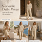 ⌛Limited-Time Offer-Women's Casual Shirt & Flowy Wide-Leg Pants Set