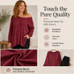 👚New Arrivals - Off-Shoulder Blouse with Side Split – Flowing Drape & Modern Edge for Any Casual Occasion