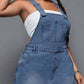 Women's Plus Size Denim Overall Maxi Dress