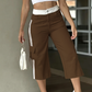 🍁New Fall Collection-Women's Sporty Side Stripe Capri Cargo Pants