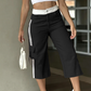 🍁New Fall Collection-Women's Sporty Side Stripe Capri Cargo Pants
