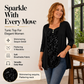💞Women's Sequin Patchwork Mock Two-Piece Top – Sparkle With Effortless Style👚
