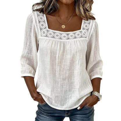 Hot Sale 50% OFF💖Women’s Square Neck Lace Crochet Blouse