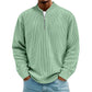 ✨New Arrival: Limited Time 50% Off!⏰️Men's Corduroy Quarter-Zip Pullover Sweatshirt Casual Stand Collar Long Sleeve Top