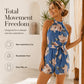 🌸 50% OFF NOW!Women's Halter Neck Floral Print Jumpsuit