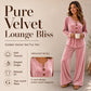 Women’s Soft Plush Velvet Co‑ord Lounge Set, Relaxed Flattering Two‑Piece Outfit for Home & Casual Outings