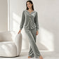 Women’s Soft Plush Velvet Co‑ord Lounge Set, Relaxed Flattering Two‑Piece Outfit for Home & Casual Outings