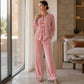 Women’s Soft Plush Velvet Co‑ord Lounge Set, Relaxed Flattering Two‑Piece Outfit for Home & Casual Outings