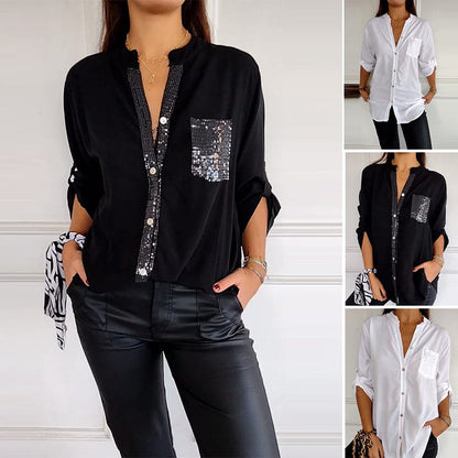 🔥50 % OFF🔥2026 Casual patchwork top with sequins
