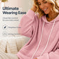 ⌛Limited-Time Offer-Women's Waffle Knit Loose Hooded Sweatshirt with Pockets