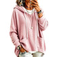 ⌛Limited-Time Offer-Women's Waffle Knit Loose Hooded Sweatshirt with Pockets