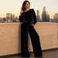 ⭐Women's Off-Shoulder Top & Wide-Leg Pants Set– Effortless Chic Meets Everyday Comfort