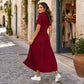 👗 Women's Casual Solid Color Zipper Maxi Dress – Effortless Elegance Meets Everyday Comfort