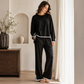 Women’s Casual Crewneck Top and Wide-Leg Pants Set