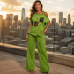 👖 LIMITED-TIME 50% OFF! ✨ Women's Off Shoulder Top & Wide Leg Pants
