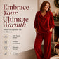 🍂 Women's Cowl Neck Top and Wide-Leg Pants Set – Effortless Elegance for Autumn