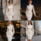🌸Hot Sale 50% OFF💖Women's Mock Neck Mesh Bodycon Dress