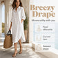 🍁Get Your New Fall Fashion-Women Loose Cotton Linen Shirt Dress with Pockets