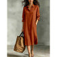 🍁Get Your New Fall Fashion-Women Loose Cotton Linen Shirt Dress with Pockets