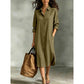 🍁Get Your New Fall Fashion-Women Loose Cotton Linen Shirt Dress with Pockets