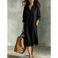 🍁Get Your New Fall Fashion-Women Loose Cotton Linen Shirt Dress with Pockets