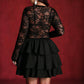 ✨Show Off Your Sexy Side-Women's Lace Patchwork V-Neck Long Sleeve Dress