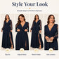 🌸 Women’s Elegant V Neck Lace Patchwork Maxi Dress – Elegant Feminine Style With Romantic Lace Details