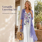 🌸 50% OFF NOW! Women’s Boho Floral Maxi Dress & Cover-Up Set