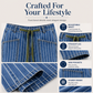 Women's Vertical Striped Stretchy Denim Pants
